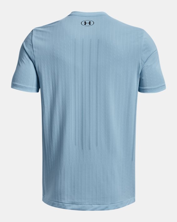 Men's UA RUSH™ Seamless Short Sleeve in Blue image number 7